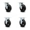 Service Caster 6 Inch Rubber on Steel Caster Set with Ball Bearings 2 Swivel 2 Rigid SCC SCC-30CS620-RSB-2-R620-2 - alternate 1